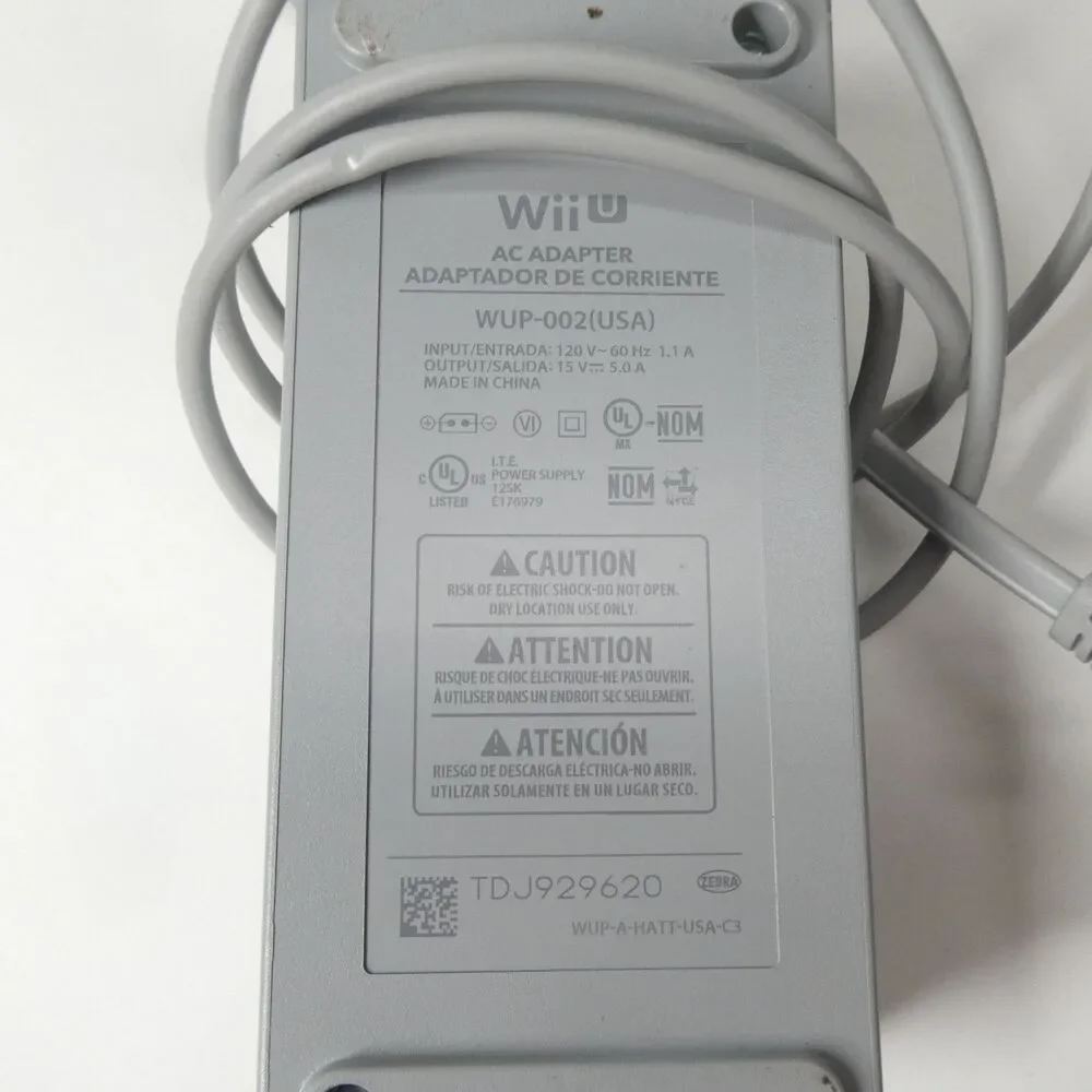 Nintendo WUP-002 Wii AC Adapter Power Supply Cord OEM TESTED WORKS